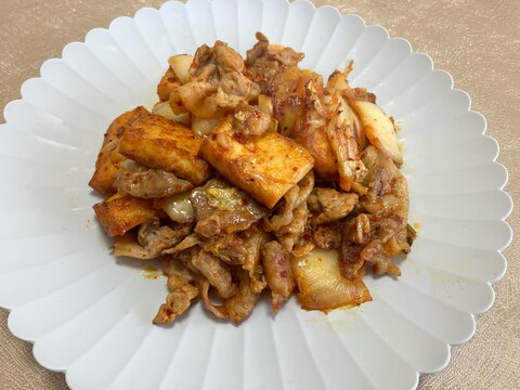 かさ増し節約!⭐️厚揚げ豚キムチ⭐️